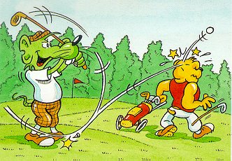 Ratus joue au golf